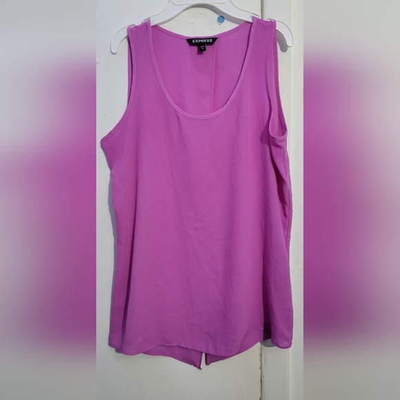 Express Tops - Express bright purple sleeveless shirt/blouse with open back Size Petite Small